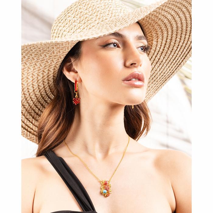 Collier Hippocampe et Corail