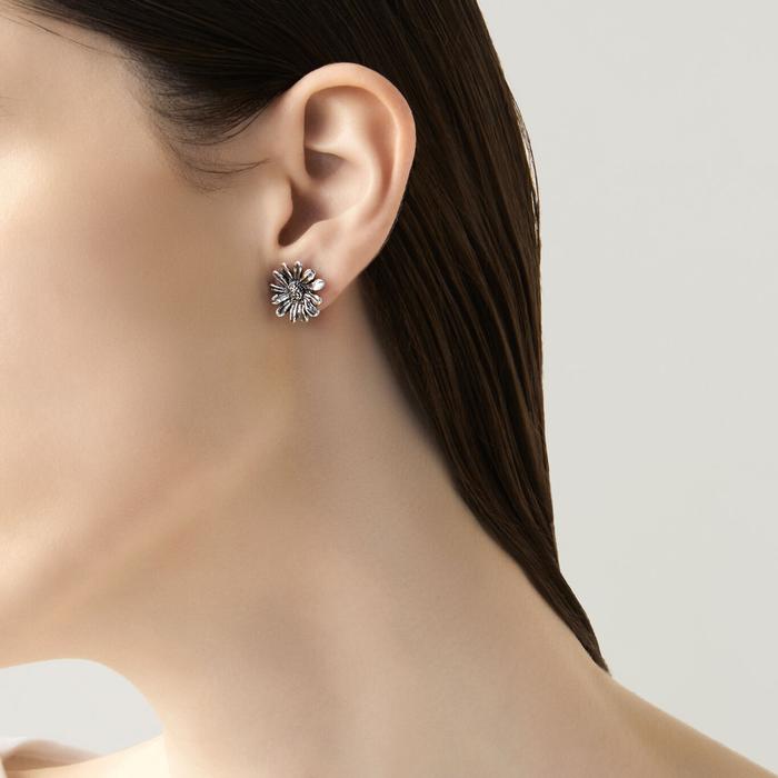 Boucles d'oreilles marguerite moyennes