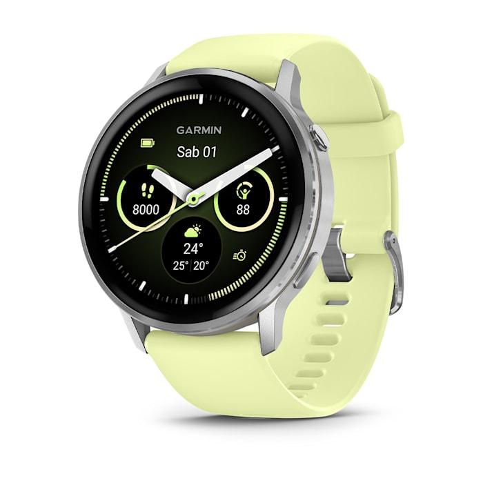 Venu® 4 – 45 mm, Silver con cinturino in silicone Citron
