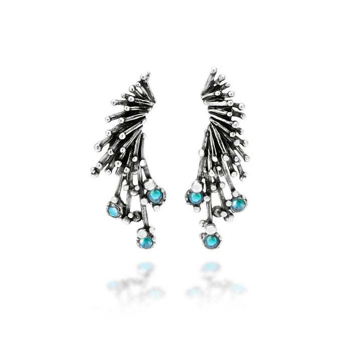 Boucles d'oreilles cascade de feux d'artifice