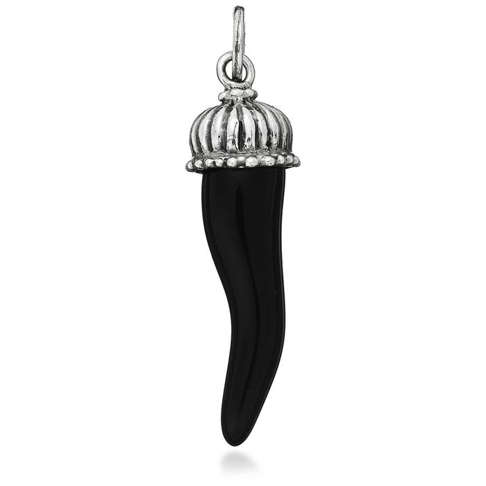 Black Horn Dome Charm