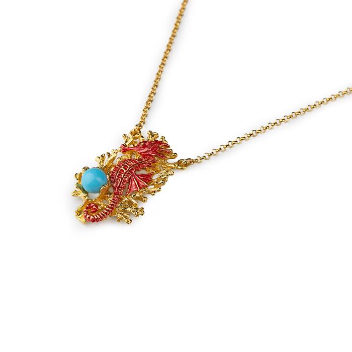 Collier Hippocampe et Corail