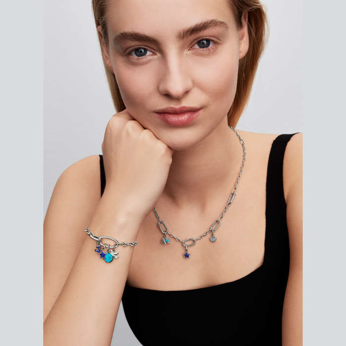 Charm Mini Pendente Ancora Blu Pandora ME