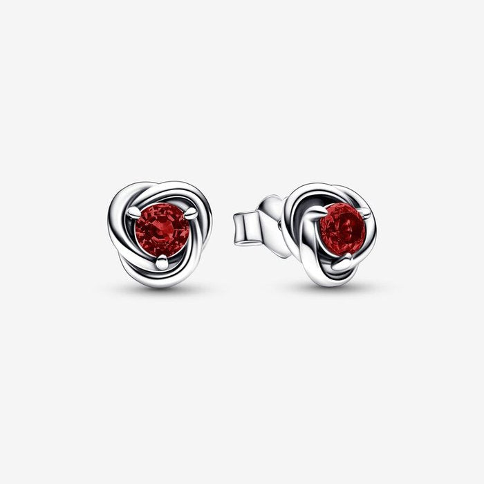 Boucles d'oreilles créoles éternelles rouge foncé janvier
