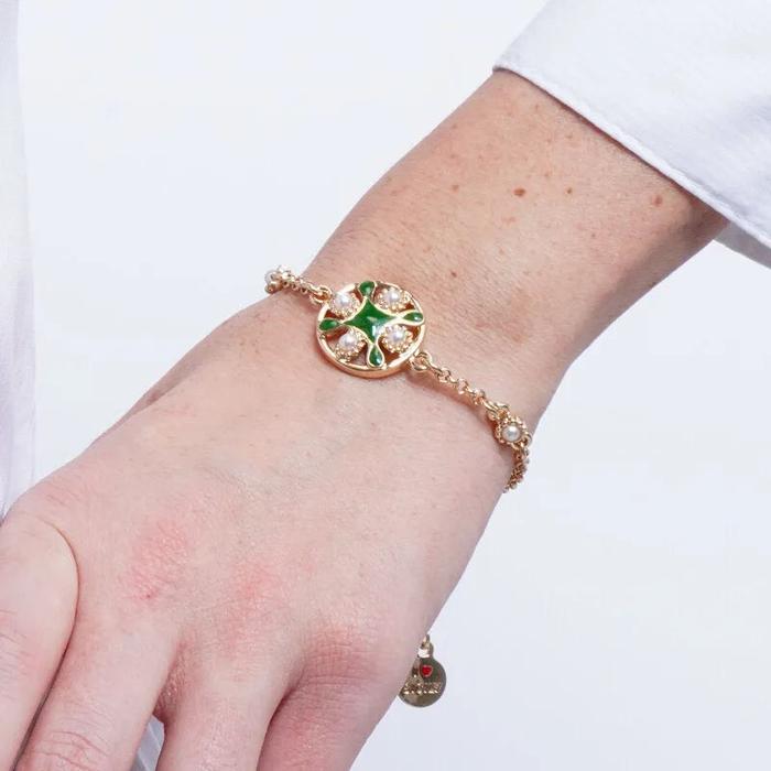 Bracciale in Metallo maiolica verde
