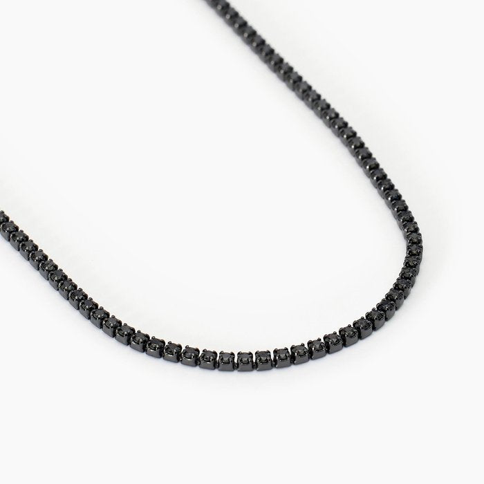 Collier tennis avec zircone noire MINI TENNIS
