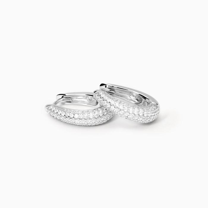 Boucles d'oreilles Cléopâtre en argent et zircone