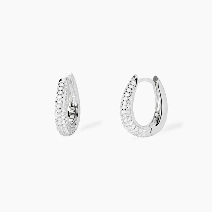 Boucles d'oreilles Cléopâtre en argent et zircone