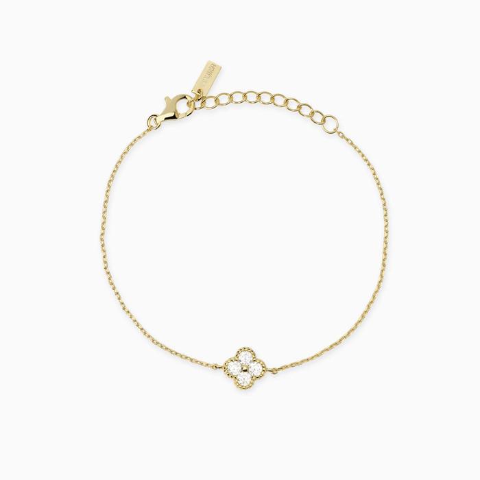 Bracciale in argento dorato con fiore Jasmine