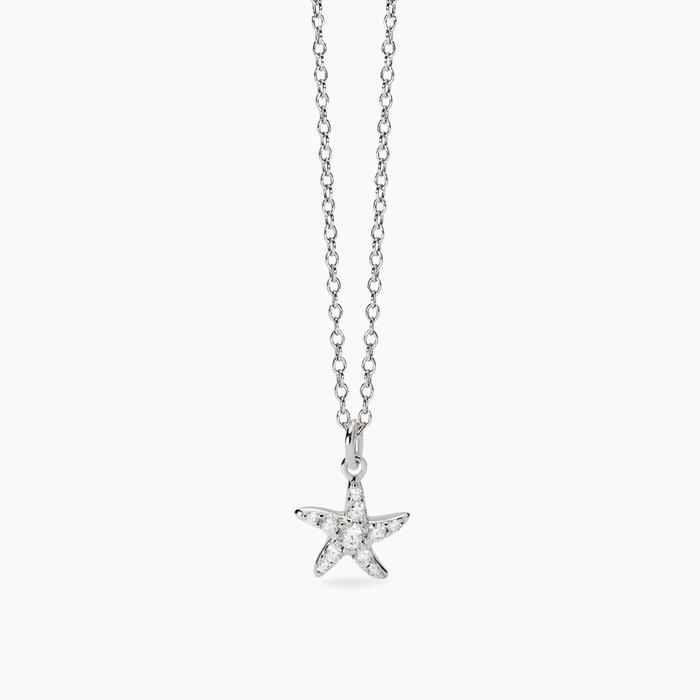 Collier ras du cou avec pendentif étoile de mer en zircone Bahia Del Sol