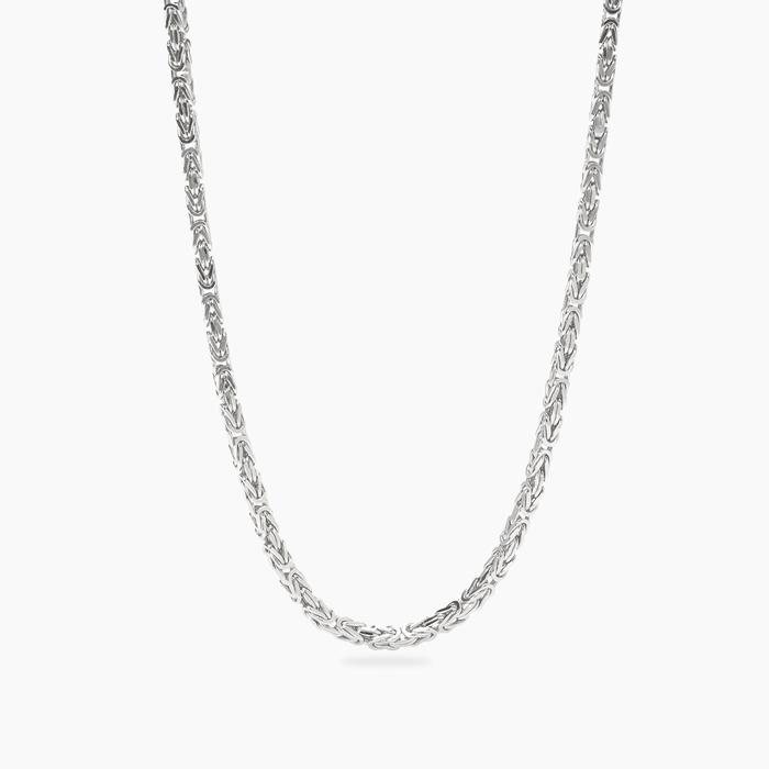 Collana in argento con catena bizantina Bizantina