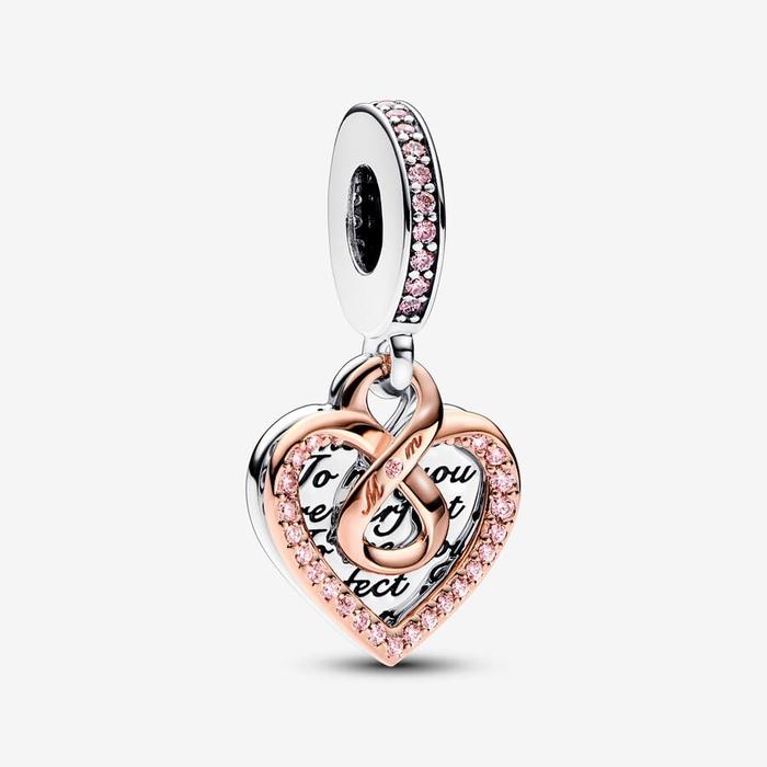 Infinity Heart Pendant Charm Mom You Are Perfect