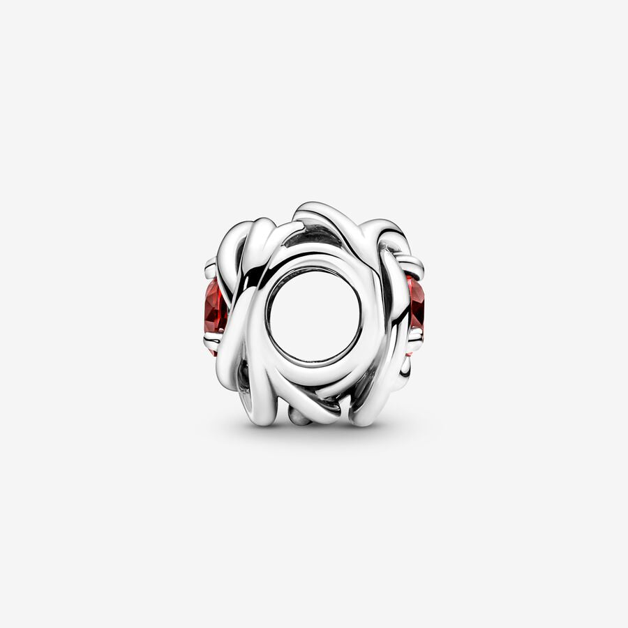 Charm Eternal Circle Fire Red July