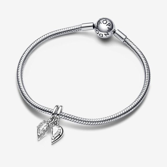 Mom and Daughter Heart Pendant Charm Divisible