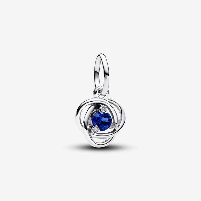 Pendentif Charm Cercle Éternel Bleu de Septembre