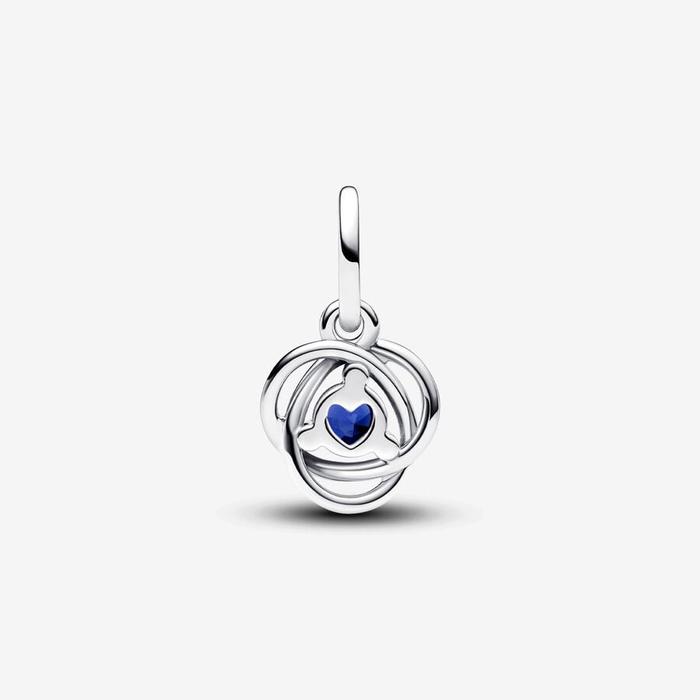 Pendentif Charm Cercle Éternel Bleu de Septembre