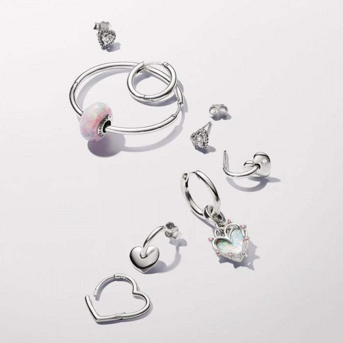 Opal Friendship Heart Pendant Charm