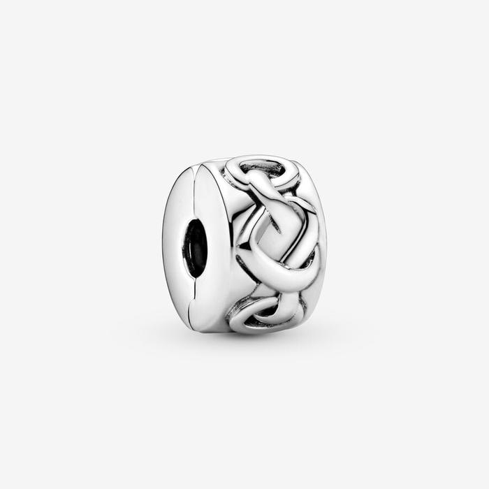 Charm Clip Intertwined Hearts