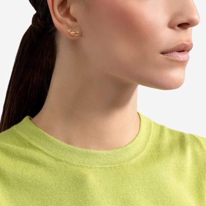 ROSE GOLD KNOT STUD EARRING