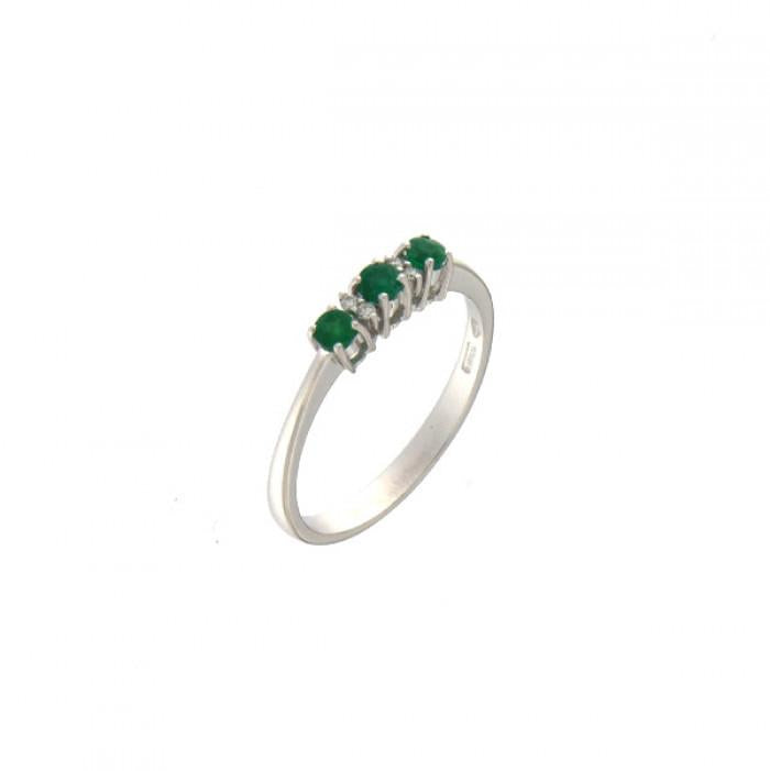 BAGUE ÉMERAUDE ET BROWNIE