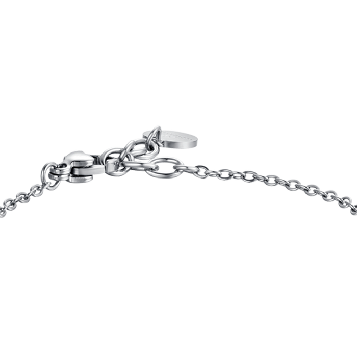 BRACCIALE BAMBINO IN ACCIAIO CON PIETRE ROSSE E NERE