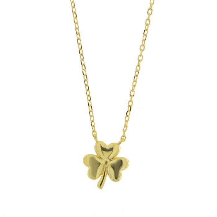Collana in Argento 925 con trifoglio liscio