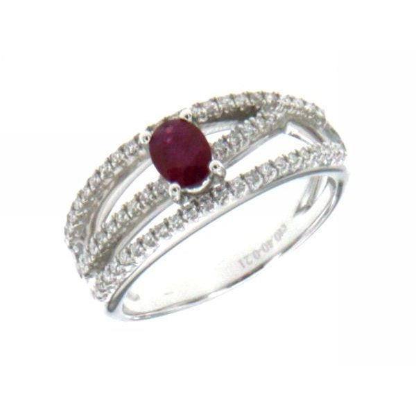 Bague rubis et laiton