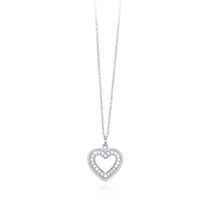 Girocollo halsketten pendente cuore strass