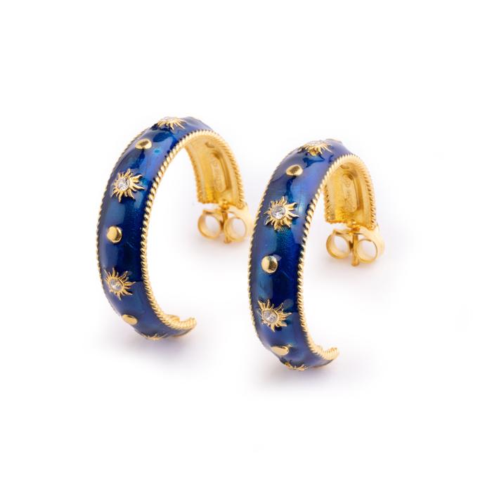Boucles d'oreilles à tige Big Blue Sun