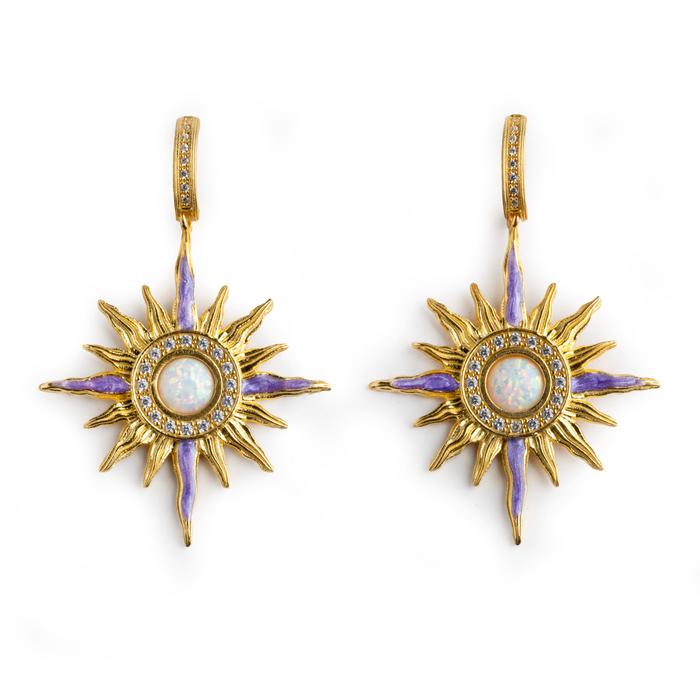 Boucles d'oreilles Astro Wisteria Opale