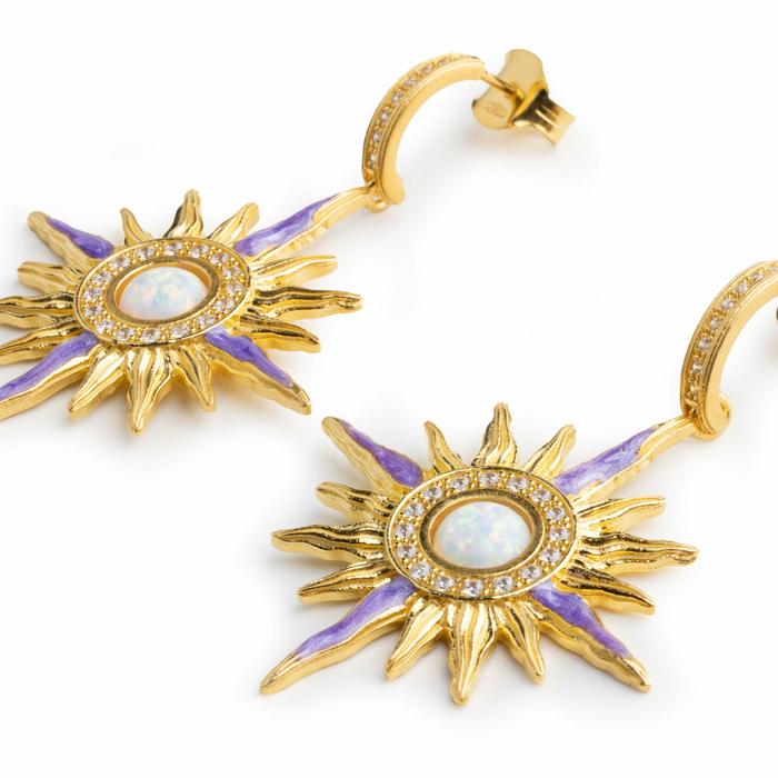 Boucles d'oreilles Astro Wisteria Opale