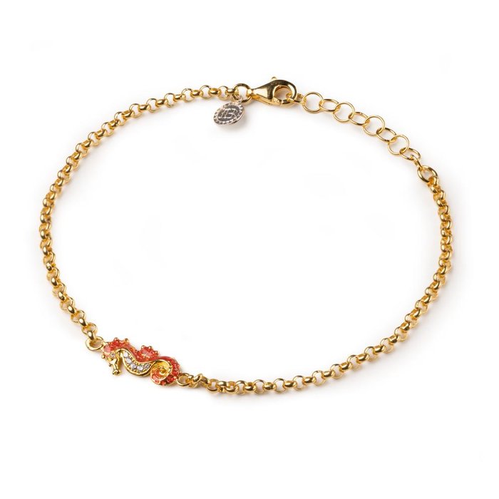 Bracelet Rolo Hippocampe Lapilli