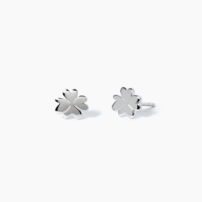 Boucles d'oreilles en argent trèfle à quatre feuilles TROUVEZ-MOI