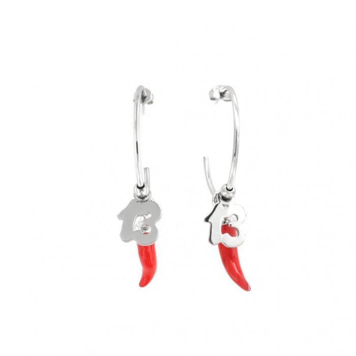 Orecchini corno e numero 13 - steampuhousenkstore.com