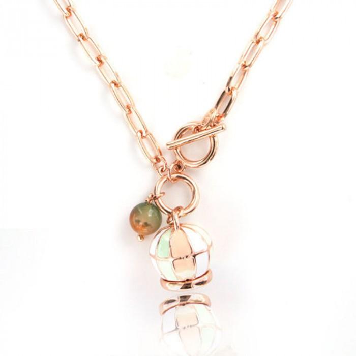 Collana con campanella smaltata - steampuhousenkstore.com