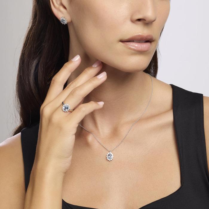 Orecchini in argento con acquamarina sintetica COOL OR RÉTRO?