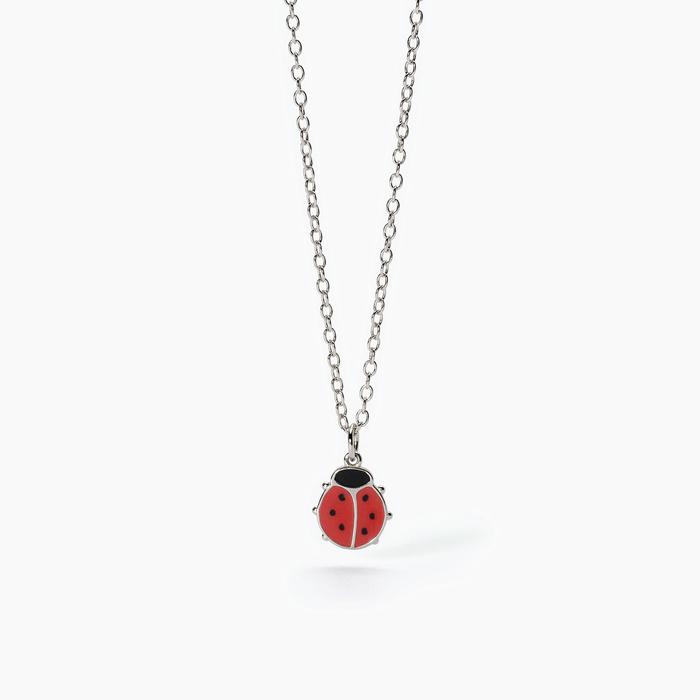 Collier ras du cou en argent avec coccinelle FORTUNELLA