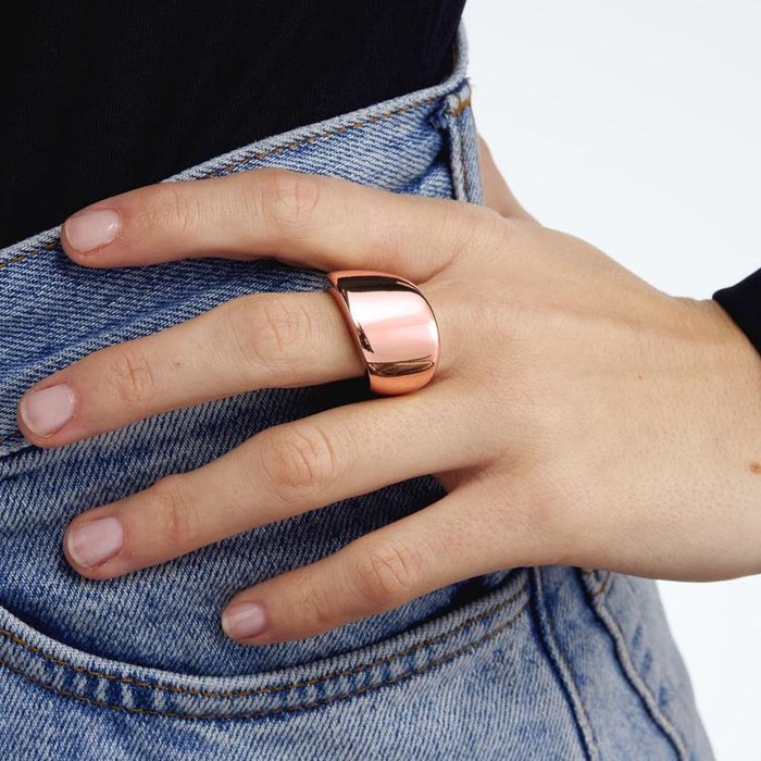 Bague en bronze rose