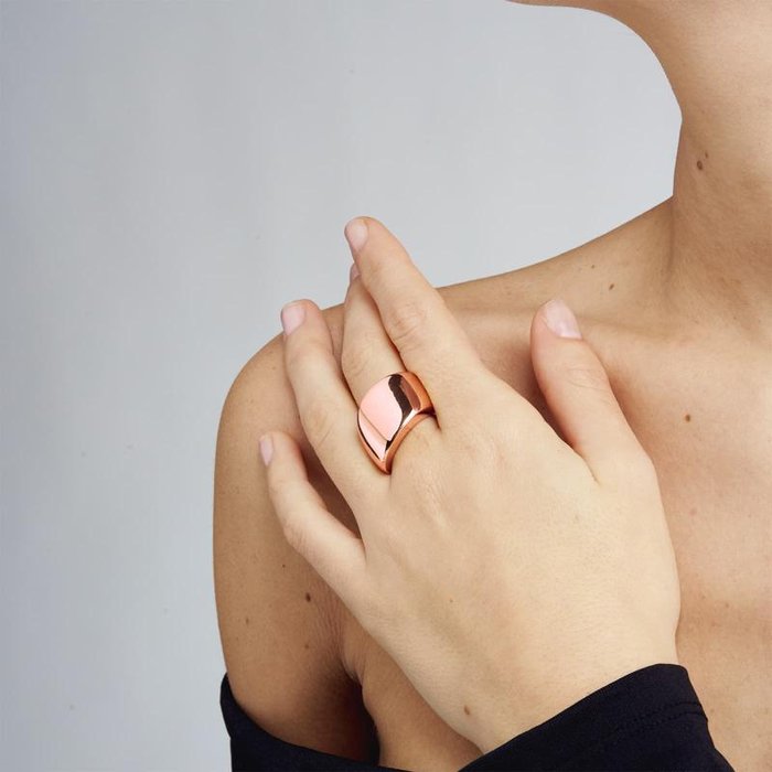Bague en bronze rose