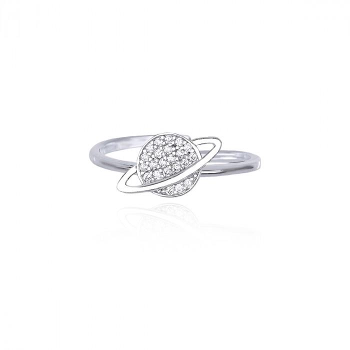 Anello aperto centrale pianeta zirconi - steampuhousenkstore.com