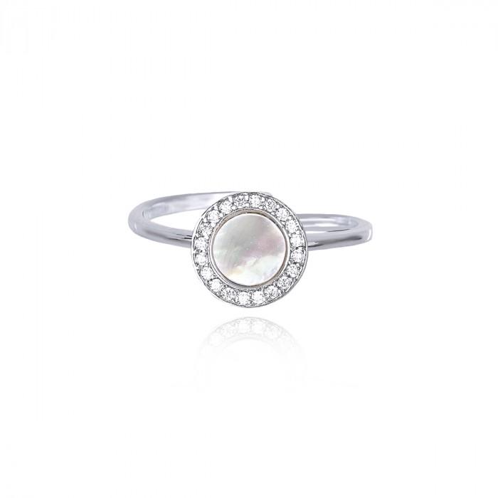 Anello aperto centrale sfera giro strass - steampuhousenkstore.com