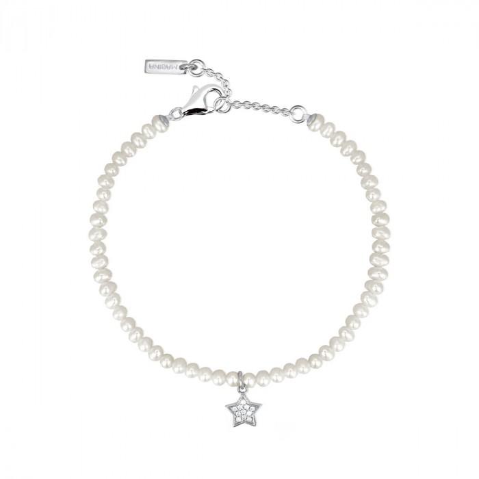 Bracciale perline pendente stella strass - steampuhousenkstore.com