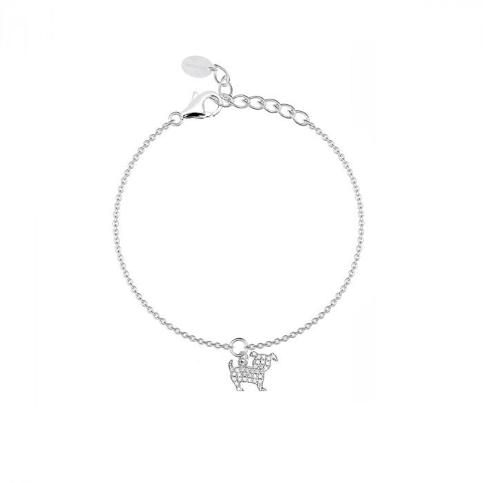 Bracciale centrale cane zirconi - steampuhousenkstore.com