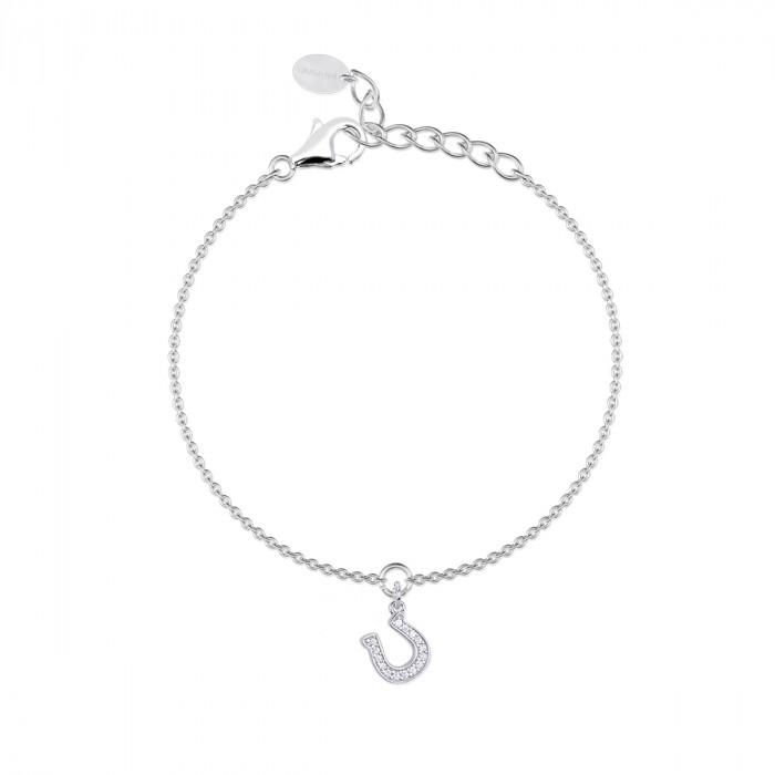 Bracciale armbander pendente ferro di cavallo strass - steampuhousenkstore.com