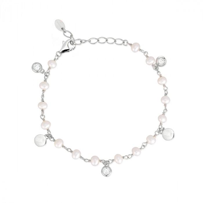 Bracciale perline pendenti strass - steampuhousenkstore.com