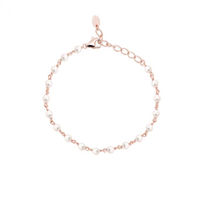 Bracciale rosè perline - steampuhousenkstore.com