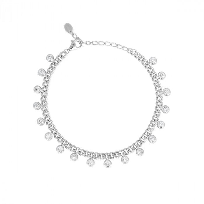 Bracciale grumetta pendenti cerchi zircone - steampuhousenkstore.com