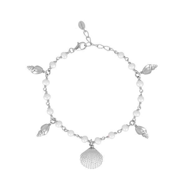 BRACCIALE CONCHIGLIE CON PERLE - steampuhousenkstore.com