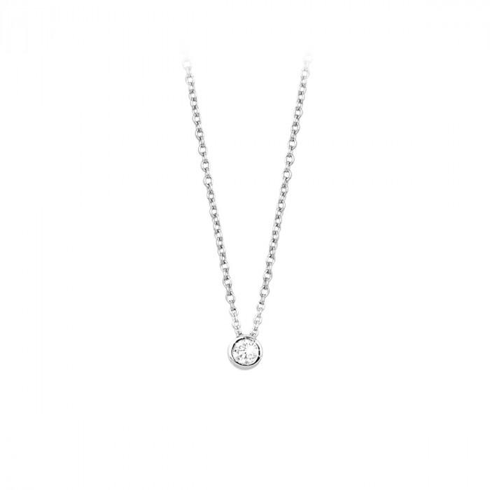 Girocollo halsketten pendente punto luce zircone - steampuhousenkstore.com