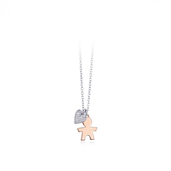 Girocollo halsketten pendente bimbo rosè - steampuhousenkstore.com